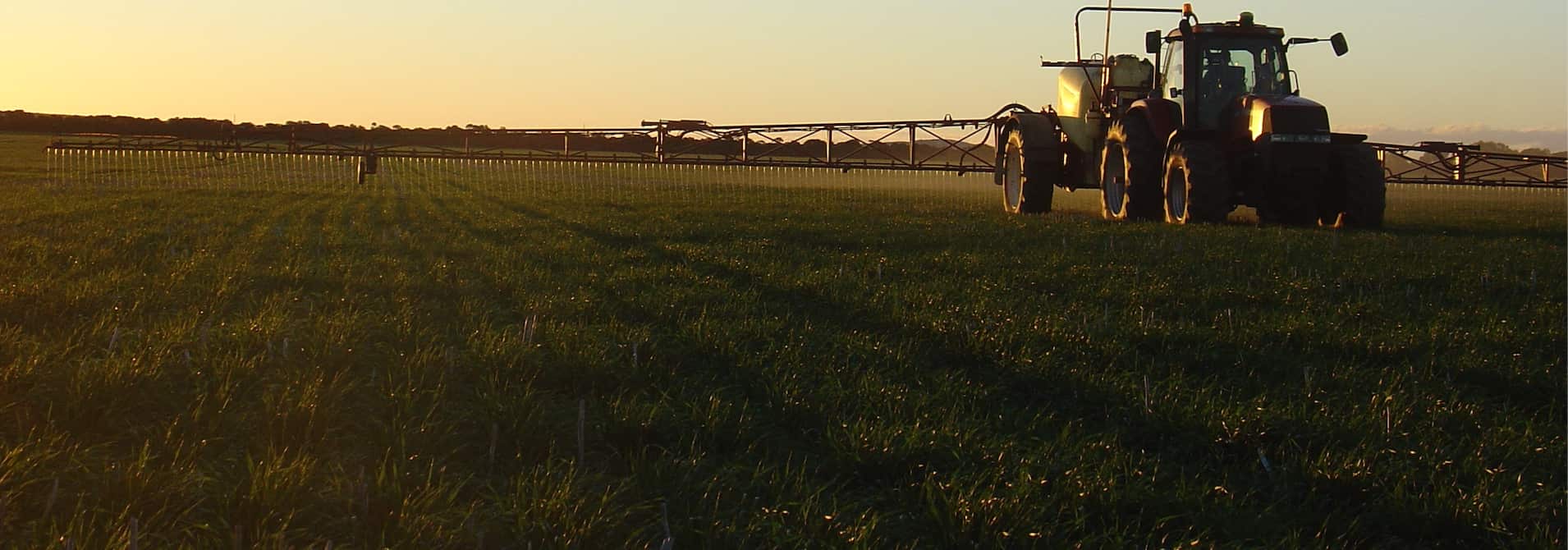 Photo of a sprayer in a field