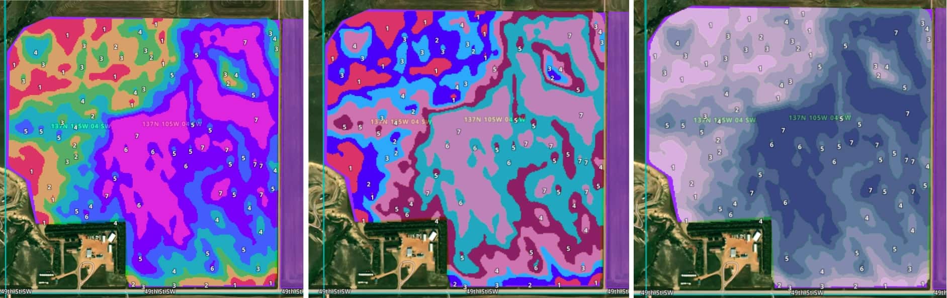 A comparison of the colors encoded in the GeoJSON.